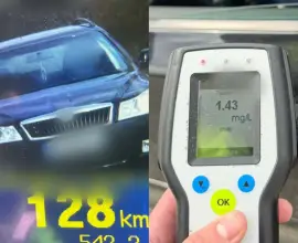 Foto Şofer prins băut și cu 128 km/h în localitatea Spineni