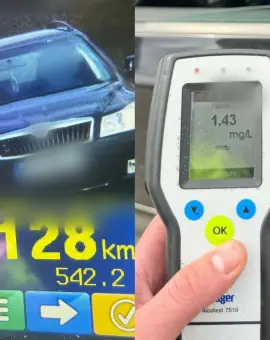 Foto Şofer prins băut și cu 128 km/h în localitatea Spineni