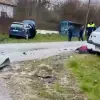 Foto Accident la Cârlogani. O persoană, la spital