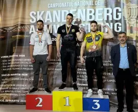 Foto Un tânăr, din Scorniceşti, a urcat pe podium la Campionatul Naţional de Skandenberg