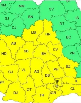 Foto Oltul, sub Cod Galben de vânt. Sunt anunţate ploi în mai multe regiuni