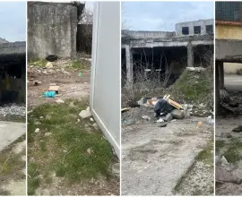 Foto Umilință la marginea Slatinei: Sinistrații de pe strada Grădiște, uitați în containere printre ruine și gunoaie (FOTO)