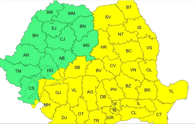 Foto Oltul, sub Cod Galben de vânt şi ploi abundente 