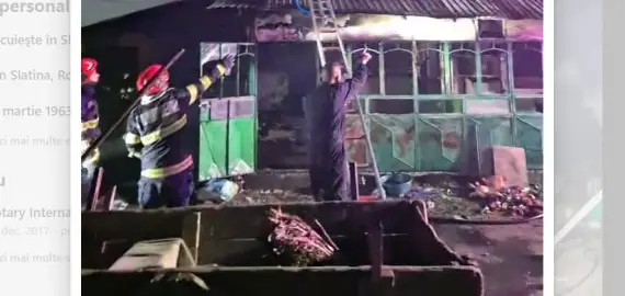 Foto Locuinţă din Brebeni, cuprinsă de incendiu. Intervenţie promptă a pompierilor şi autorităţilor locale (VIDEO)