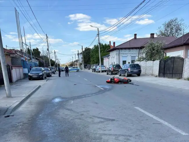 Foto Motociclist rănit într-un accident rutier produs în Slatina