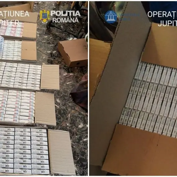Foto Operațiunea JUPITER: Captură impresionantă de țigări în Olt 