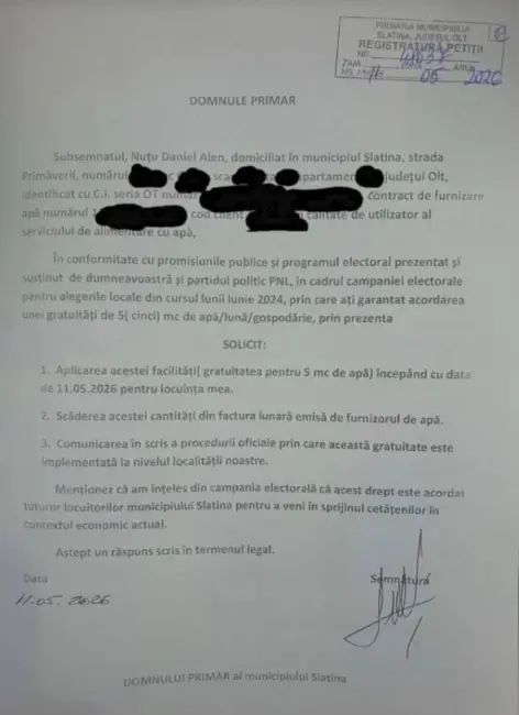 Foto Slatina în fierbere: Referendum pentru demiterea primarului Mario De Mezzo