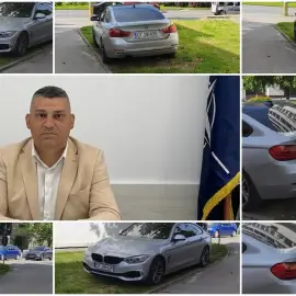Foto Tupeu de liberal: Cătălin Nedelcu și-a parcat bolidul de lux direct pe spațiul verde, la sediul PNL Slatina (FOTO)
