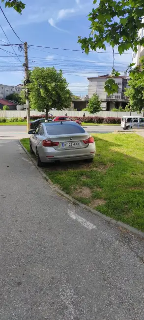 Foto Tupeu de liberal: Cătălin Nedelcu și-a parcat bolidul de lux direct pe spațiul verde, la sediul PNL Slatina (FOTO)