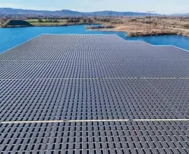 Foto Premieră pe râul Olt: Hidroelectrica primește undă verde pentru primul său parc fotovoltaic plutitor, la Ipoteşti