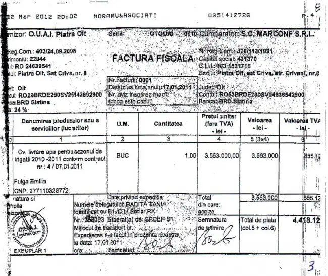 Foto SC Marconf SRL, în faliment cu documente fictive la dosar. Instanţa le acceptă