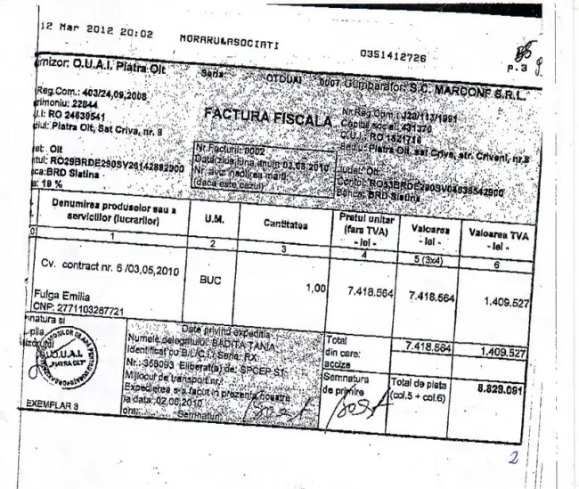 Foto SC Marconf SRL, în faliment cu documente fictive la dosar. Instanţa le acceptă