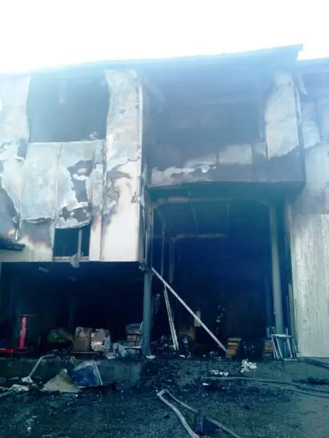 Foto VIDEO&FOTO. Incendiu la depozitul Magazinului „Ana Maria” din Caracal