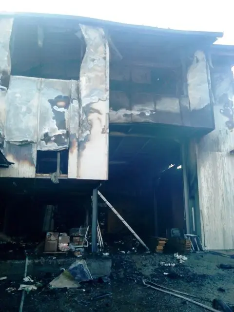 Foto VIDEO&FOTO. Incendiu la depozitul Magazinului „Ana Maria” din Caracal