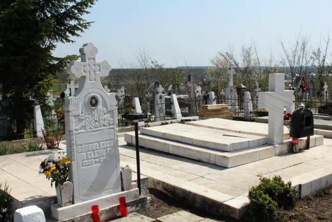 Foto FOTO & VIDEO. Nepotul fostului dictator Nicolae Ceauşescu, înmormântat cu onoruri militare, la Scorniceşti