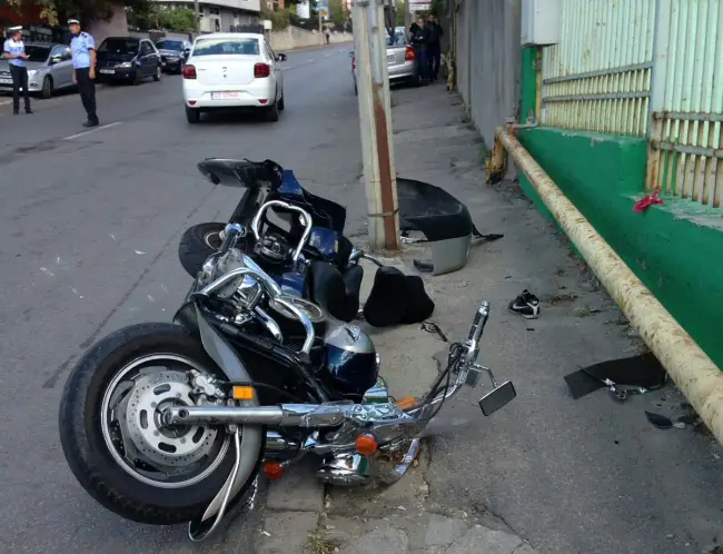 Foto FOTO & VIDEO. Motociclist rănit într-un accident rutier petrecut în Slatina