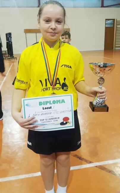 Foto FOTO. Dublă campioană naţională, câştigătoare a trofeului „Cupa României”, Andreea Jifcu, pe primul loc la Top 12 Juniori III