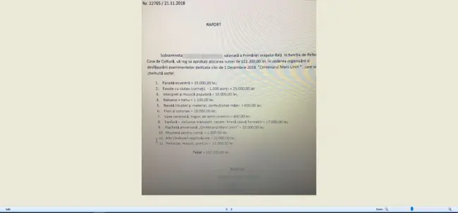 Foto DOCUMENT. Primăria Balş a plătit 25 lei pe o porţie de fasole cu cârnaţi oferită de 1 Decembrie. 20.000 lei, fonduri pentru „alte cheltuieli neprevăzute”