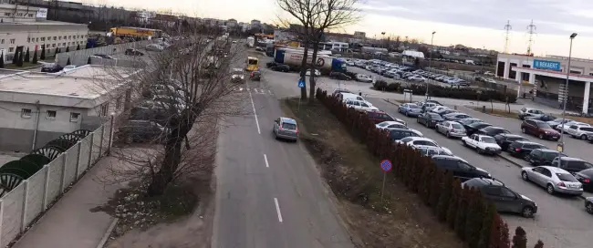 Foto FOTO. A început supralărgirea străzii Drăgăneşti din Slatina. Artera va avea 14 metri lăţime pentru patru benzi de circulaţie