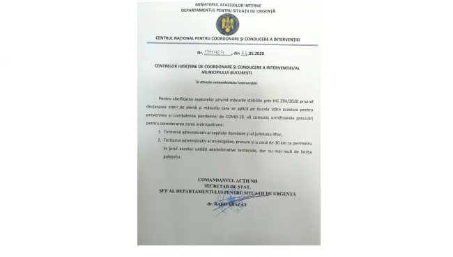 Foto Precizări DSU: Fără declaraţie în jurul Slatinei şi Caracalului, pe o rază de 30 de kilometri