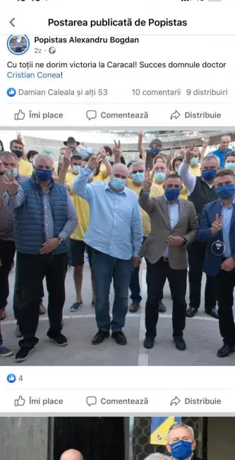 Foto FOTO&VIDEO. Preşedintele PNL Caracal, testat pozitiv pentru COVID-19. Acum două zile, a mers prin oraş cu candidatul la primărie, cu Liviu Voiculescu şi Ion Voicu