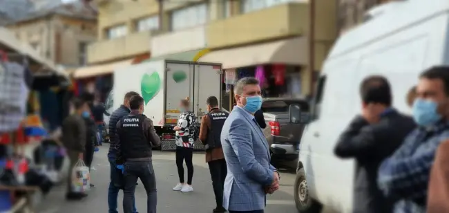 Foto FOTO. Acţiune de prevenire a răspândirii COVID-19 în municipiul Caracal