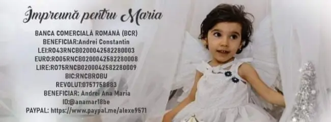 Foto Târg caritabil în comuna Tufeni, pentru micuţa Maria, care suferă de Atrofie Musculară Spinală