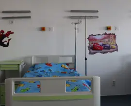 Foto FOTO. Nouă saloane ale Secţiei Pediatrie de la SJU Slatina, animate cu persoanaje de poveste, cu sprijinul senatorului Siminica Mirea