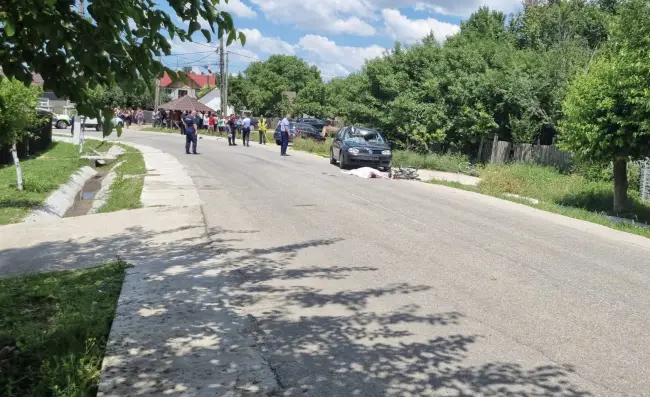 Foto Un biciclist a fost accidentat mortal în localitatea Movileni. Șoferul era beat