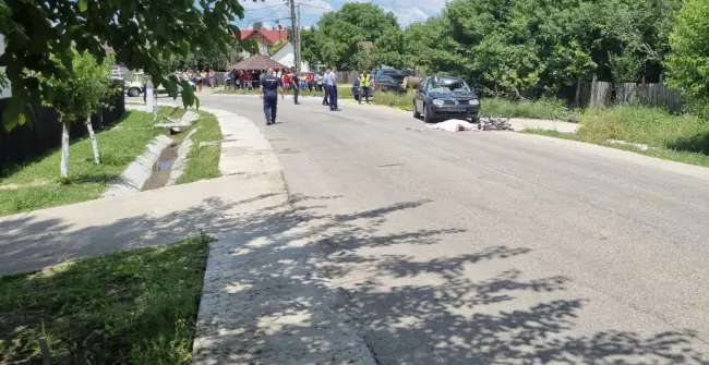 Foto Un biciclist a fost accidentat mortal în localitatea Movileni. Șoferul era beat