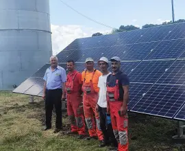 Foto  FOTO. Panouri fotovoltaice la pompele de apă din Poboru. Primarul Bărăscu vrea să aibă prima comună independentă energetic