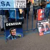 Imagine Sindicaliştii Alro Slatina, un nou protest la Ministerul Energiei