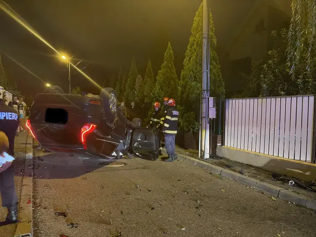 Foto FOTO. Accident în Slatina. O persoană a fost transportată la spital