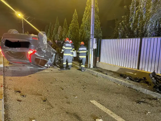 Foto FOTO. Accident în Slatina. O persoană a fost transportată la spital