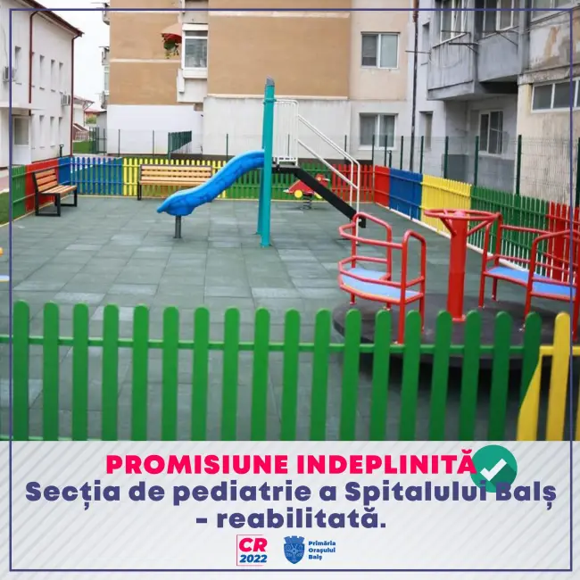 Foto Secţia de Pediatrie a Spitalului din Balş a fost reabilitată