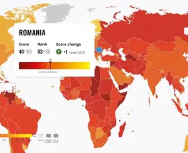Foto Harta corupției la nivel mondial: România, la jumătatea clasamentului. Ungaria, considerată cea mai coruptă din UE