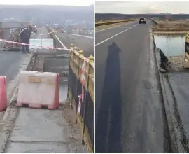 Foto Circulaţia pe podul de pe Olt dintre Drăgăşani şi Verguleasa, închisă complet. Care sunt rutele de ocolire