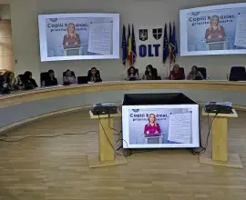 Foto FOTO. Dezbateri despre măsurile de sprijin pentru familii şi copii, cu femeile social-democrate, în sala de şedinţe a CJ Olt