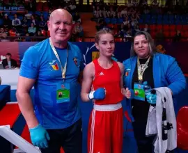 Foto FOTO. Pugilista Centrului Olimpic de Pregătire a Junioarelor, de la Slatina, Mihaela Bădescu, campioană europeană. Argint şi pentru Arun Tudoroiu