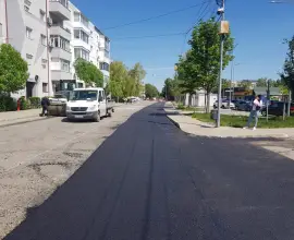 Foto Strada Tunari din Slatina a fost închisă pentru așternerea celui de al doilea strat de asfalt