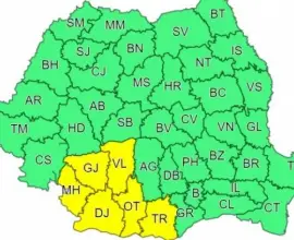 Foto Judeţul Olt, sub Cod Galben de ploi