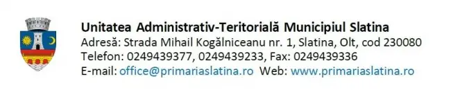 Foto Comunicat de presă - „Asigurarea infrastructurii integrate ITS la nivelul municipiului Slatina’’ 