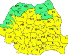 Foto Codul Galben de ploi, extins