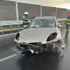 Foto FOTO. Accident pe Drumul Expres, în afara Slatinei. Un tânăr, de 19 ani, şi-a făcut praf maşina