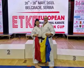 Foto Karateka Iris Dobre, campioană europeană la kata
