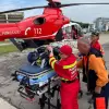 Imagine Bebeluş născut prematur, preluat de la Slatina de un elicopter SMURD pentru a-l transfera la Craiova