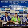 Imagine Trei junioare ale clubului, în vârstă de 16 ani, cooptate în echipa pentru Divizia A