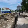 Foto  FOTO | Cum arată lucrările CAO de pe strada Ecaterina Teorodoiu. Traficul rutier se desfăşoară pe o singură bandă