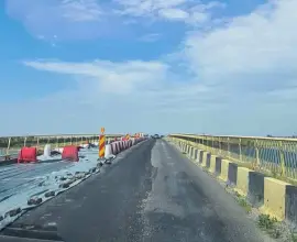 Foto Stadiul lucrărilor de pe DN 6, în judeţul Olt, este de 35% (FOTO)