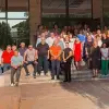 Imagine S-au reluat protestele la AJFP Olt. Angajaţii Fiscului au blocat activitatea instituţiei